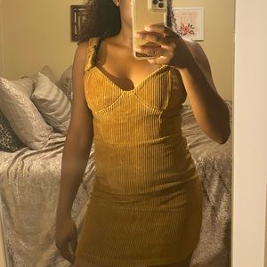 Corduroy mini dress